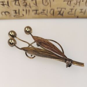 Aunt Carol's Golden Retro Berry Brooch